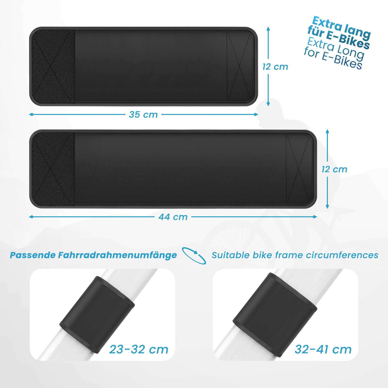 Protezione Per Telaio Bicicletta Siegvoll - Set Di 4 Misure In Neoprene - Antigraffio Per MTB E Bici Da Corsa