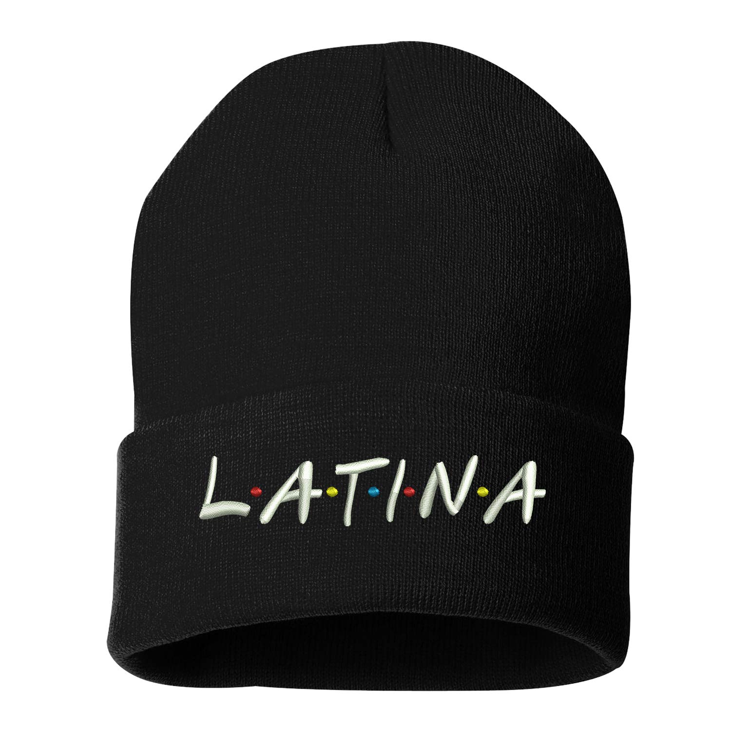 Prfcto Lifestyle Latina Embroidered Beanie Cuffed Cap - Unisex (Black)