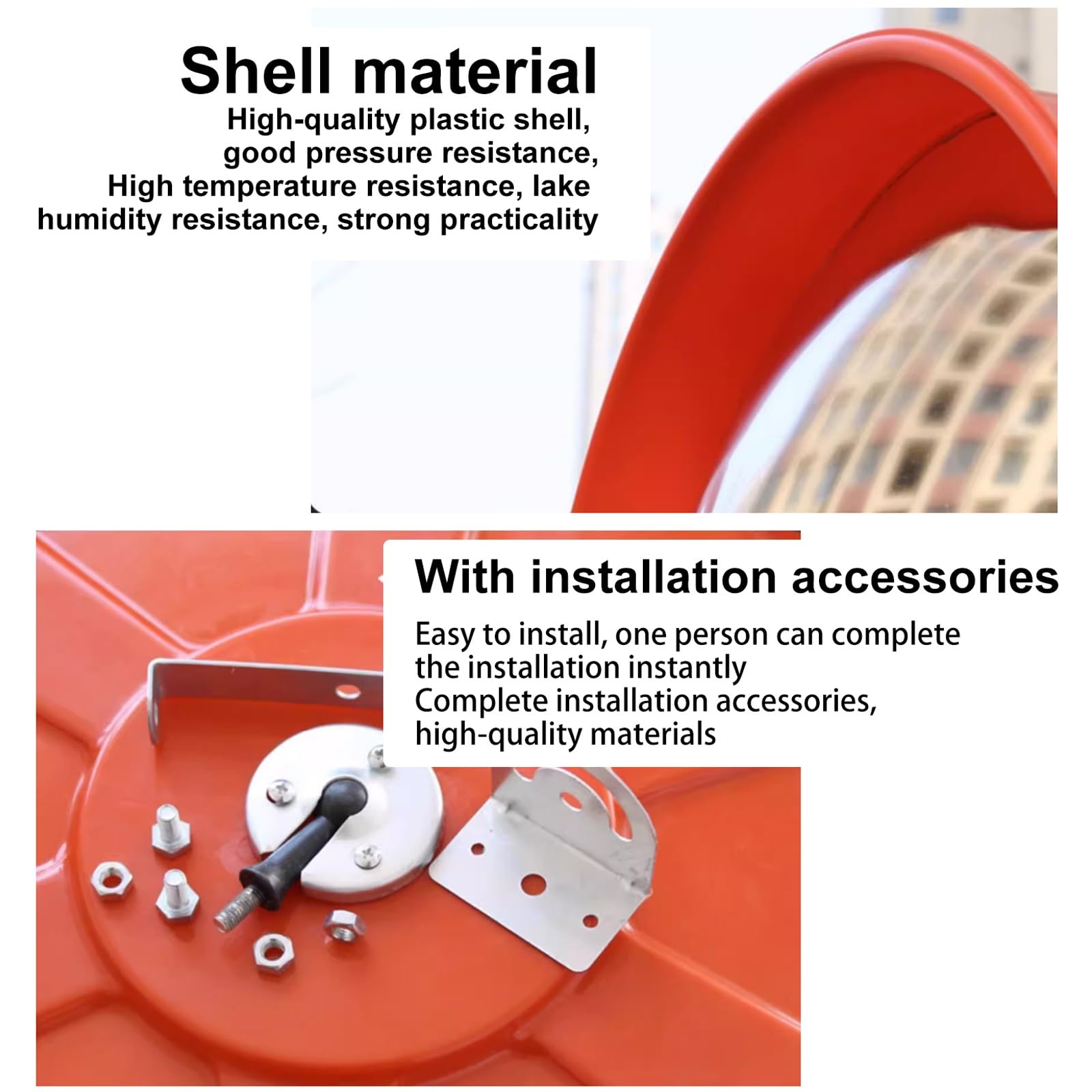 Specchio Convesso di Sicurezza, Specchio Convesso in Acrilico da 45/60/75/80/100 cm, per Parcheggi, Attività Commerciali, Traffico, Magazzini, Punti Ciechi(75cm)