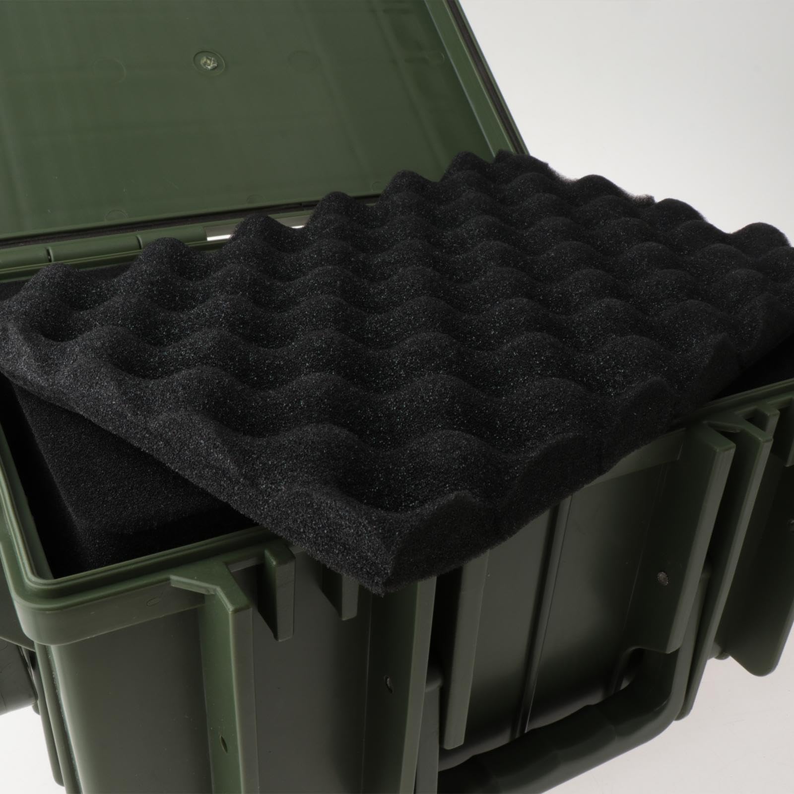 Caja de Almacenamiento Impermeable con Revestimiento de Espuma Protectora, Estuche Rígido Portátil con Asa, Estuche de Transporte a Prueba de Golpes C, 33.5 X 23.5 X 16 Cm
