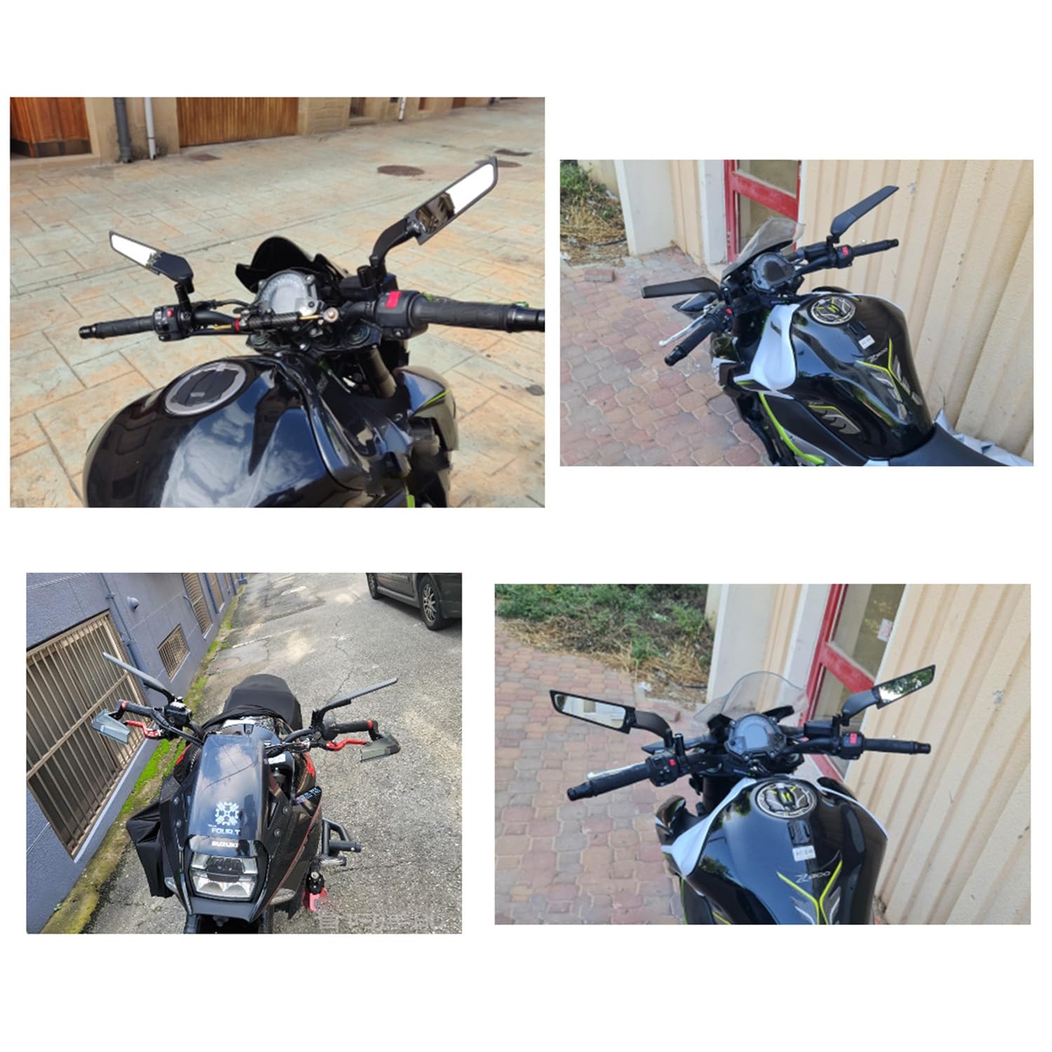 Specchietti moto 180° ruotabile alluminio CNC M8 M10 Sport moto specchietti laterali per MT07 MT09 CB650R CB1000R R1200 R1250 X-max 300 X-ADV 750 (dimensioni ridotte B)