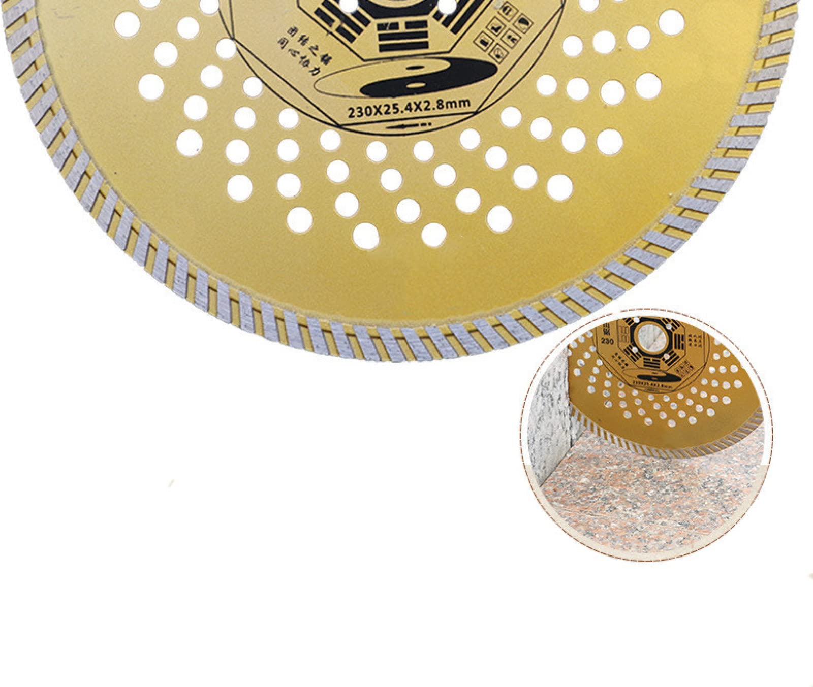 Diamentowa tarcza szlifierska, 9 cali 230 mm * 25,4 * 2,8 Ultracienka diamentowa tarcza tnąca do marmuru Tarcza tnąca do płytek ceramicznych Tarcza diamentowa do cięcia na sucho i mokro MX0