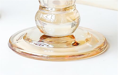 Miniatura 6 de Portavelas de vidrio para velas de pilar (ámbar, 1 paquete-H 3.5", 4.5", 5.5")