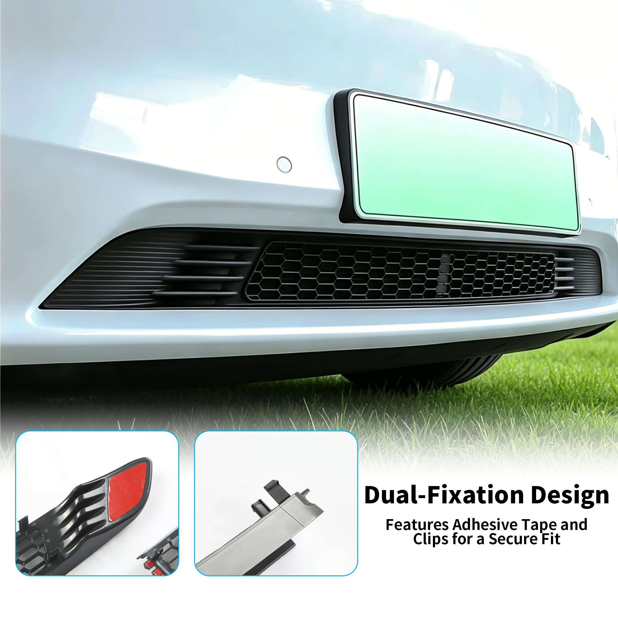 Rejilla de Malla para Parrilla Delantera para Tesla Model 3 2017-2023 Front Grill Mesh Grille Inserts, Parachoques Delantero Automotriz, Rejilla de Ventilación de Entrada de Aire