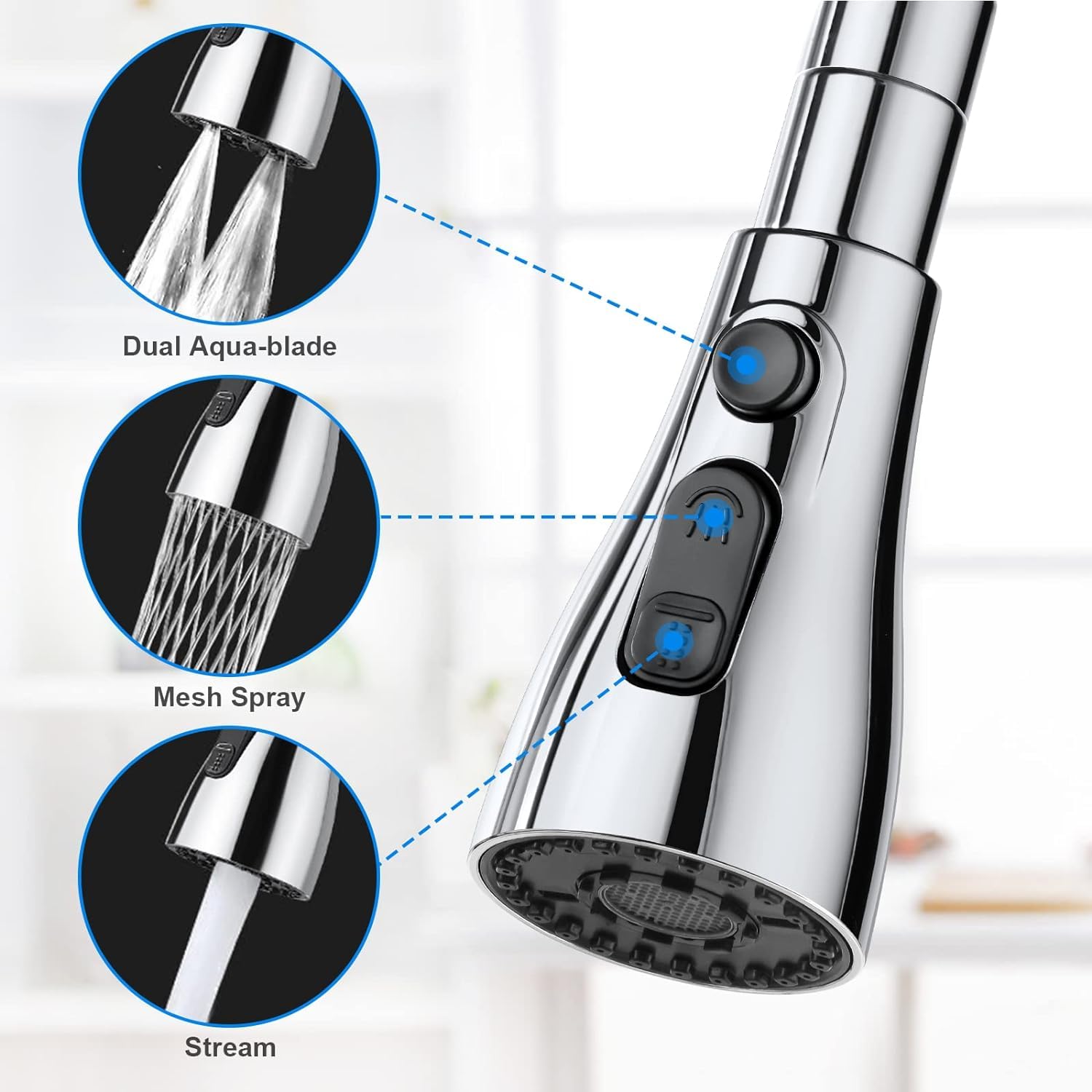 ALTON ALD830, ABS, 4-Function, Tap Extender for Kitchen Sink