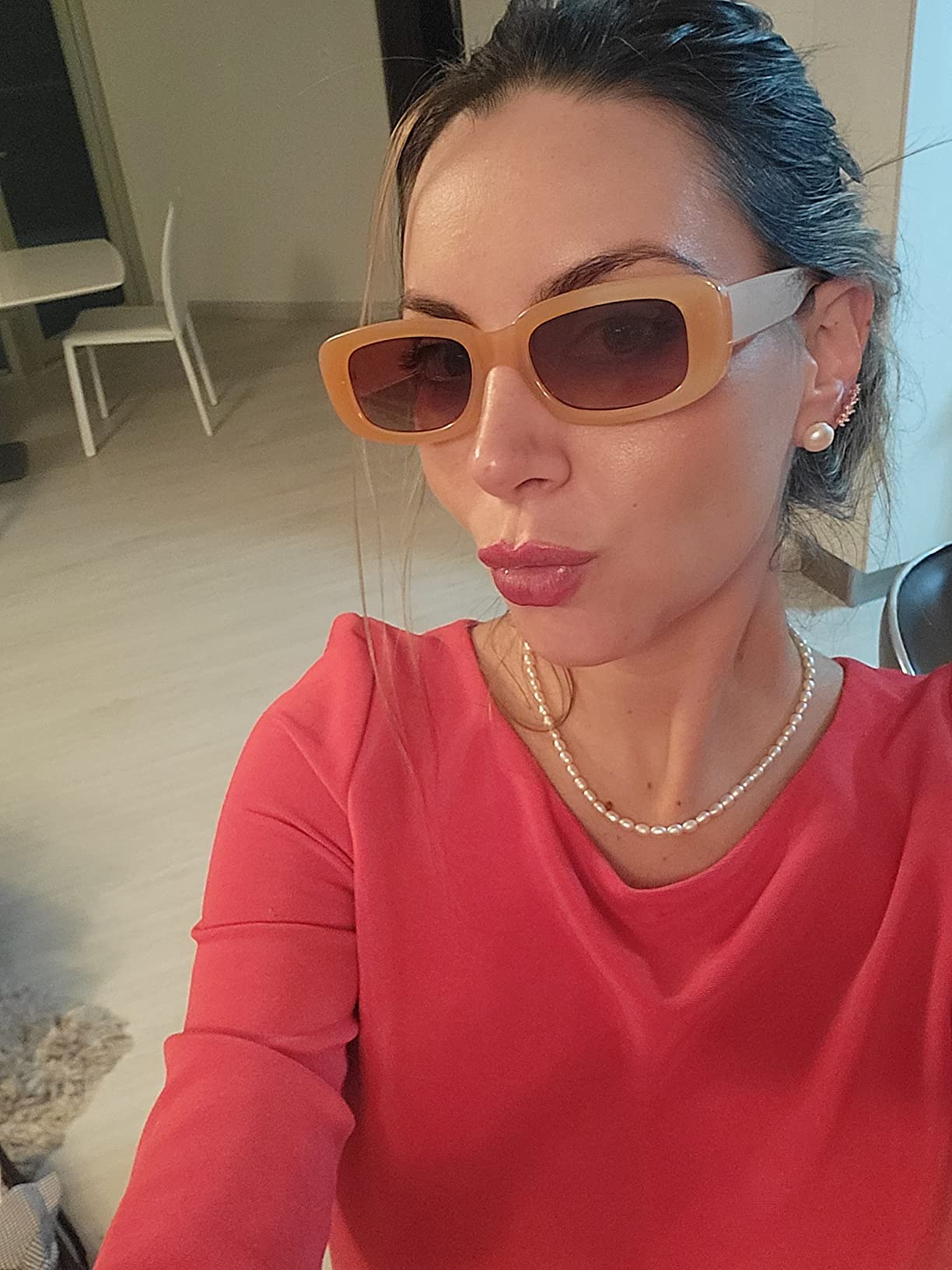 Lot De 10 Lunettes De Soleil Vintage Lunettes Rectangulaire Retro Trendy 90's Lunettes De Fête pour Femmes Et Hommes