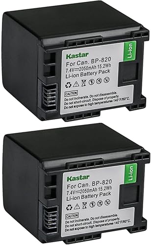 Miniatura 4 de Kastar Paquete de 4 baterías de repuesto BP-820 para cámaras Canon XA60, Canon XA65, Canon XA70, Canon XA75, Canon VIXIA HF G70