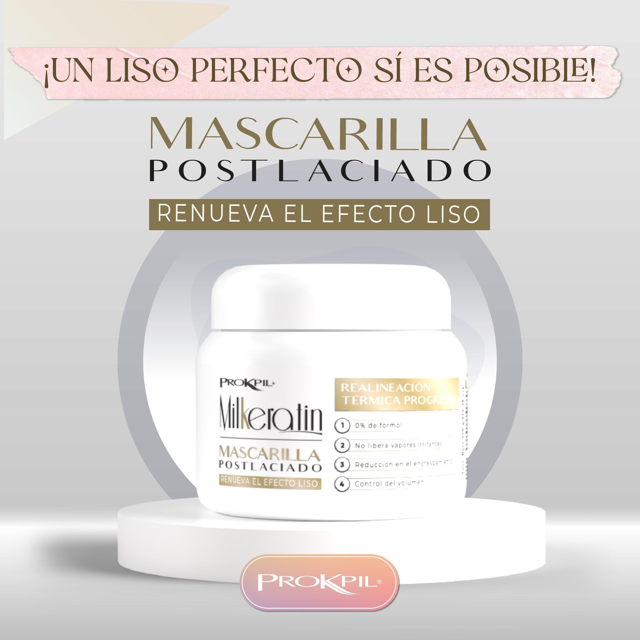 Prokpil Milkeratin Post Laciado Mask Mascarilla Realineacion Termica Progresiva 12.4oz-350gr