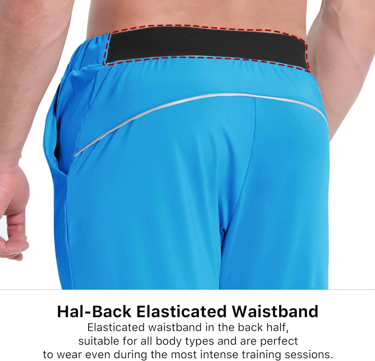 BROKIG Men's Sweatpants with Zipper Pockets (Pack of 2) Tapered Joggers for Men Athletic Pants for Workout,Running - Image 2