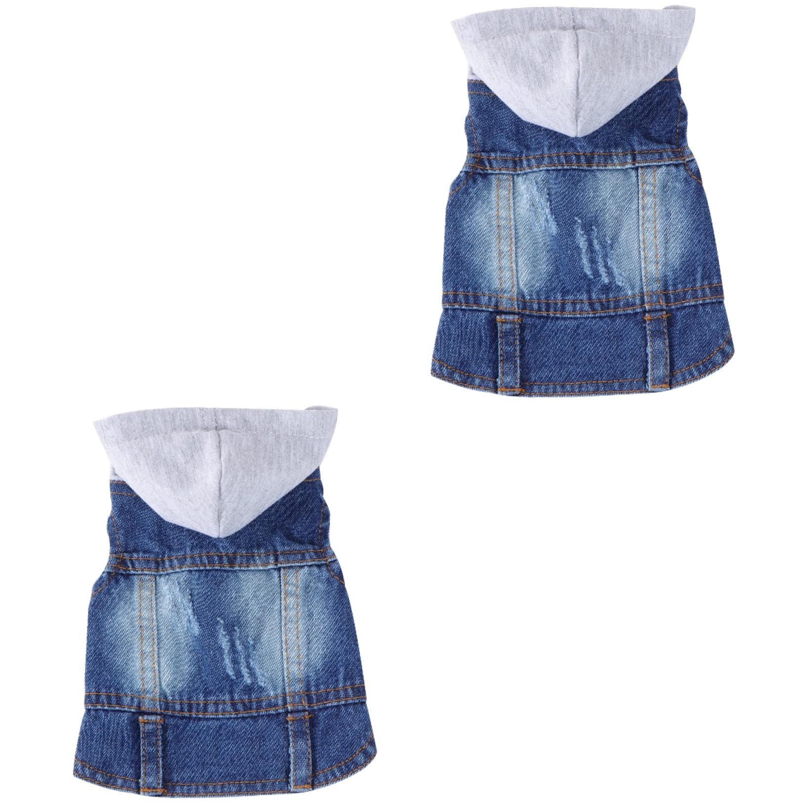 Veste en jean petit gilet pour chien et chiot - Vêtements chihuahua vintage Yarnow 2 pièces