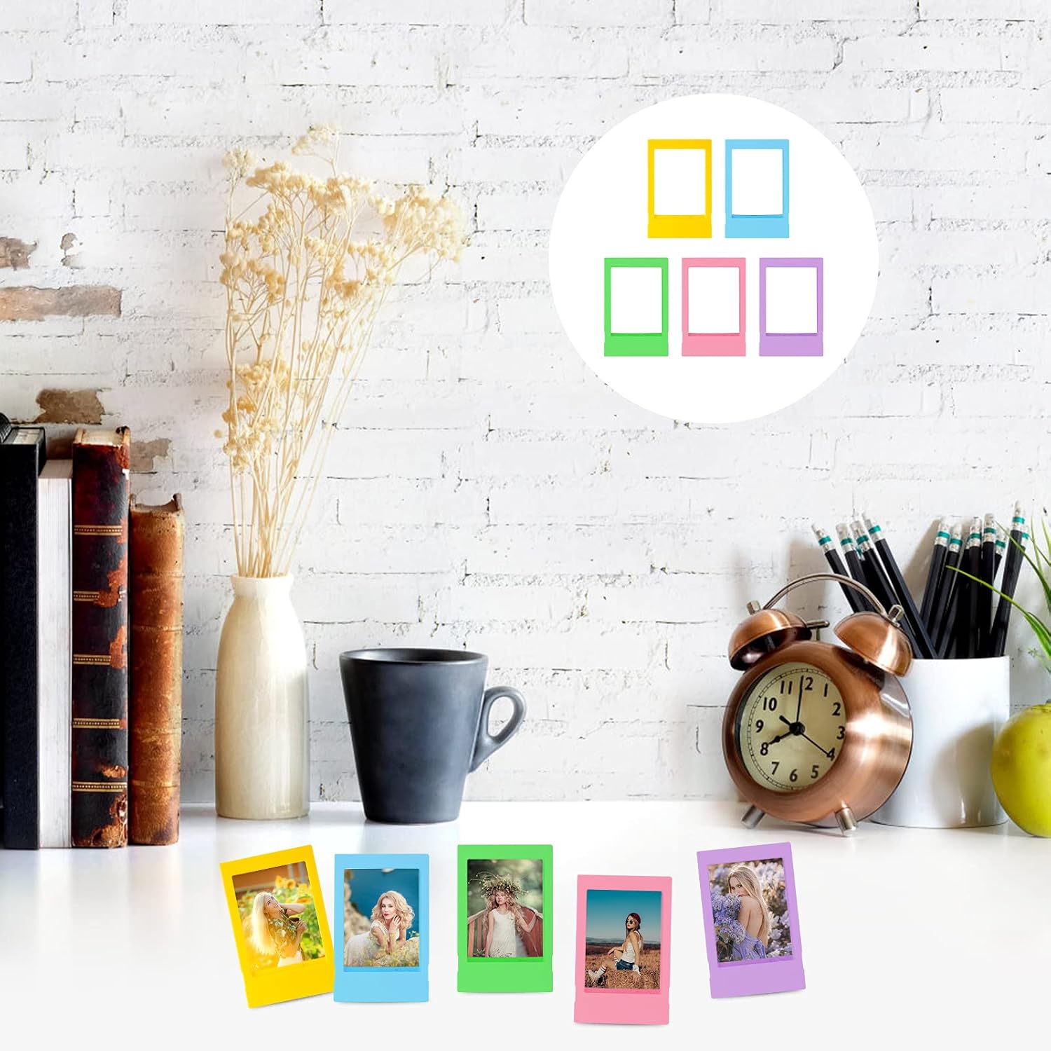 10 PCS Mini Instant Photo Frames With 40 Sheets Instant Photo Sticker And 1Pcs Cleaning Cloth Compatible With Fujifilm Instax Mini 11 9 8 70 7s 90 26 Instant Camera Photo(not include the film) - Image 3