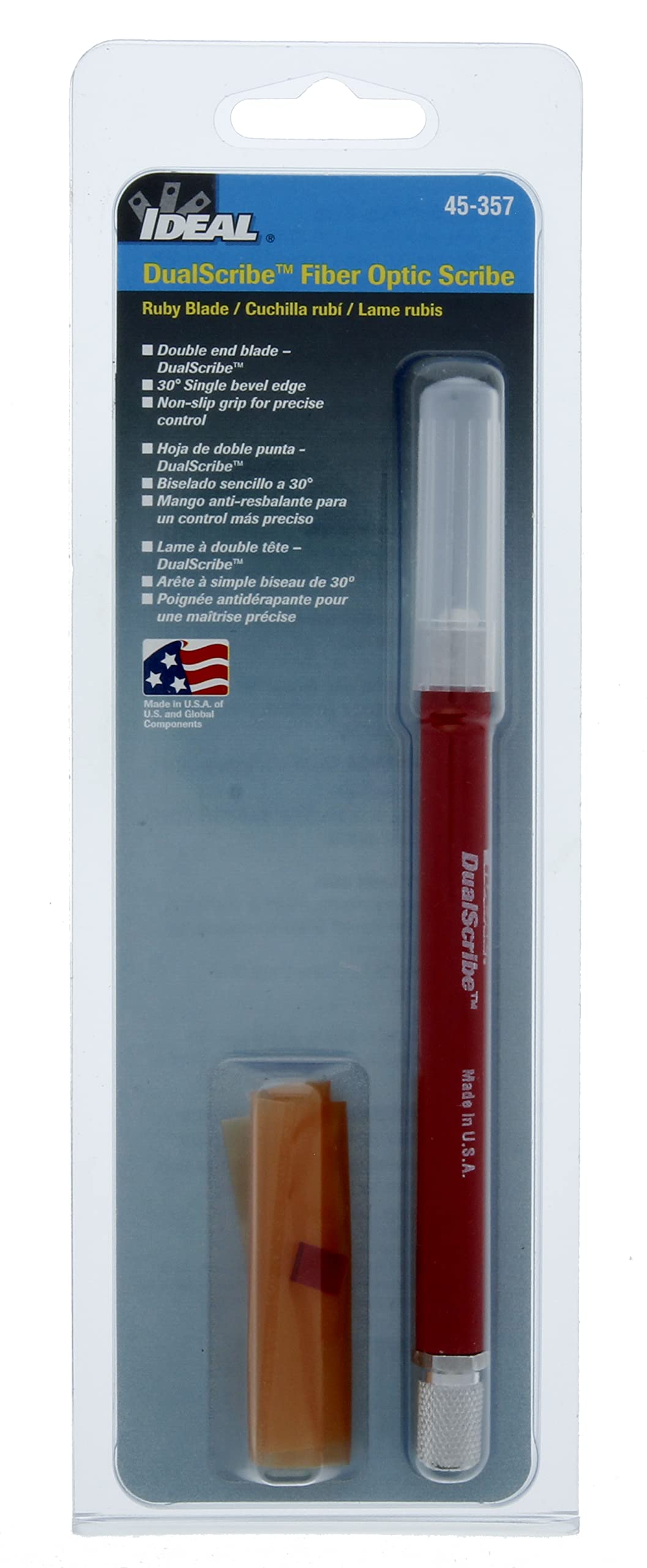 IDEAL Electrical 45-357 DualScribe Double-Ended Fiber Optic Scribe, Fiber Conductors, Ruby, 1 Hand-Held Scribe — Amazon image 3