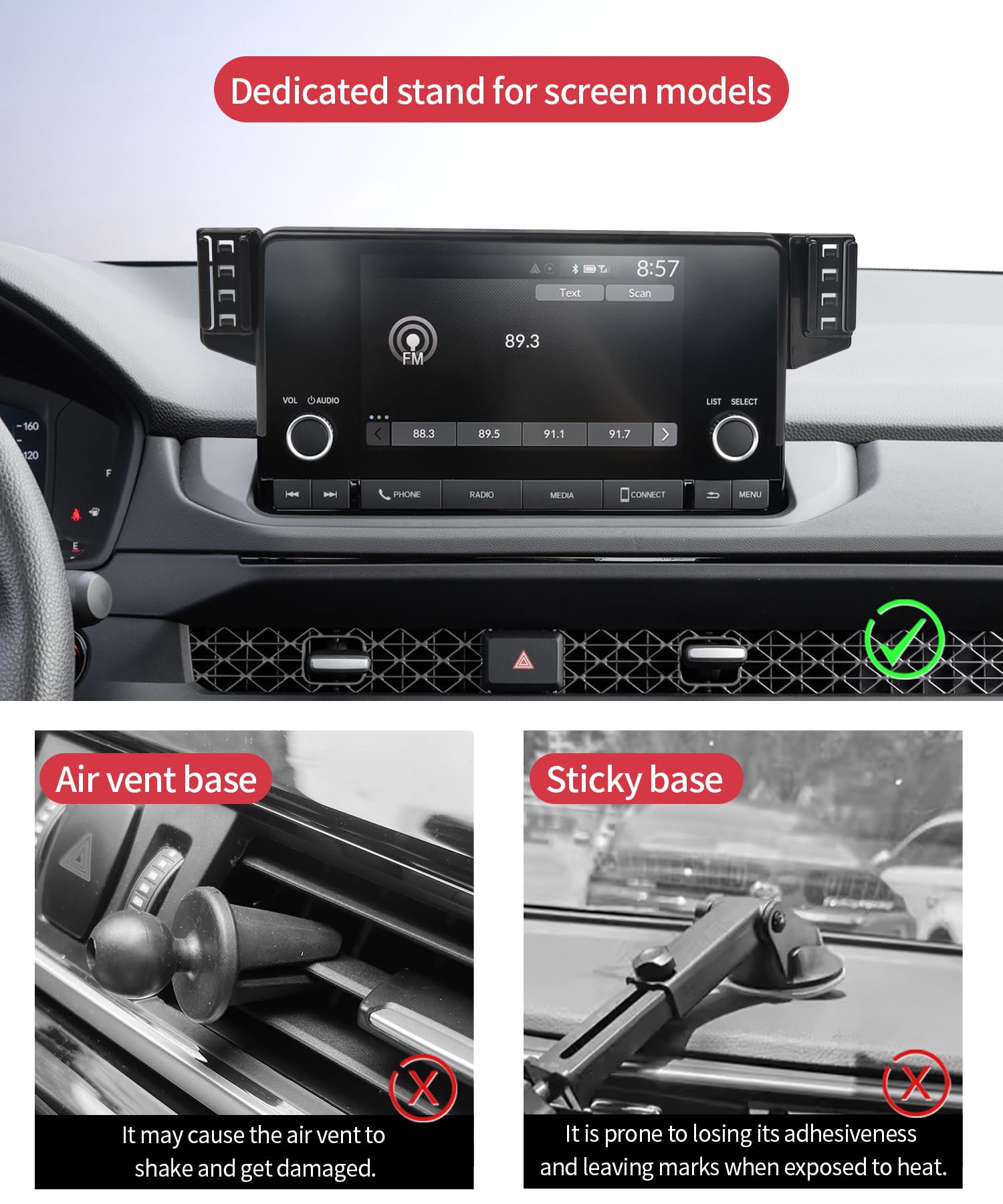 Bezprzewodowa szybka ładowarka 15 W do Honda Accord 2023 2024 2025, akcesoria 7-calowy ekran stały klips, dekoracja wnętrz, uchwyt na telefon komórkowy, obrót o 360°, nie wpływa na