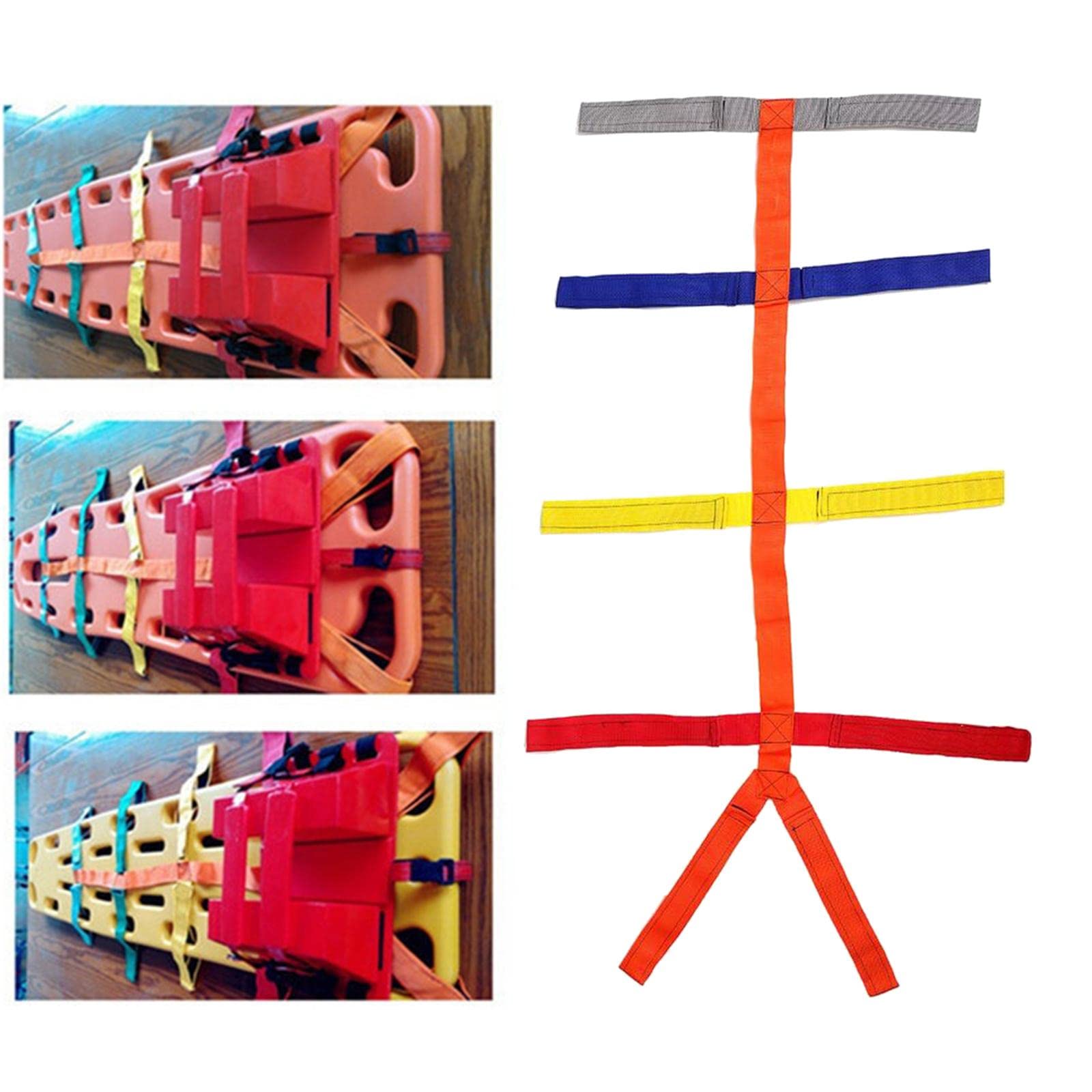 Cinturino a Ragno a 10 Punti Cinghia Spinale Heavy Duty Bandage Barella, Emergenza Speciale Cinturo Spinale, Adatto a Qualsiasi Piastra Di Fissaggio Spinale E Barella Di Plastica