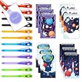 HeroFiber 12 Invisible Ink Pen with UV Light and 12 Space Notebook Set. Party Favors for Kids 8-12, Escape Room Party Favors, Goodie Bag Stuffers for Kids, Spy Party favors