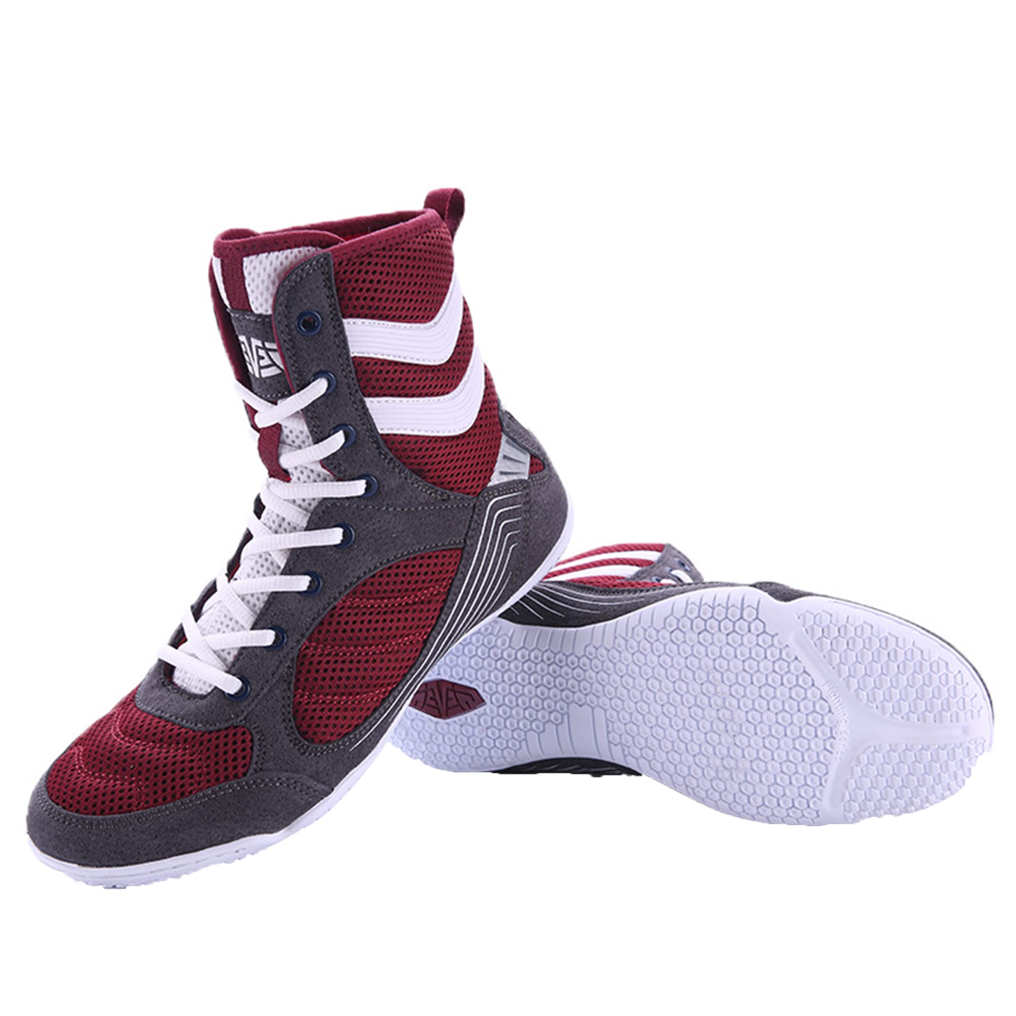 Zapatos De Boxeo para Hombre Botas Altas De Entrenamiento De Lucha para Interiores Transpirable Ligero Antideslizante Unisex