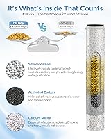 Vista 5 de Cabezal de ducha filtrado MakeFit con combo de mano de níquel cepillado - Sistema de spa dual 2-en-1 con cabezal de ducha de masaje y cabezal