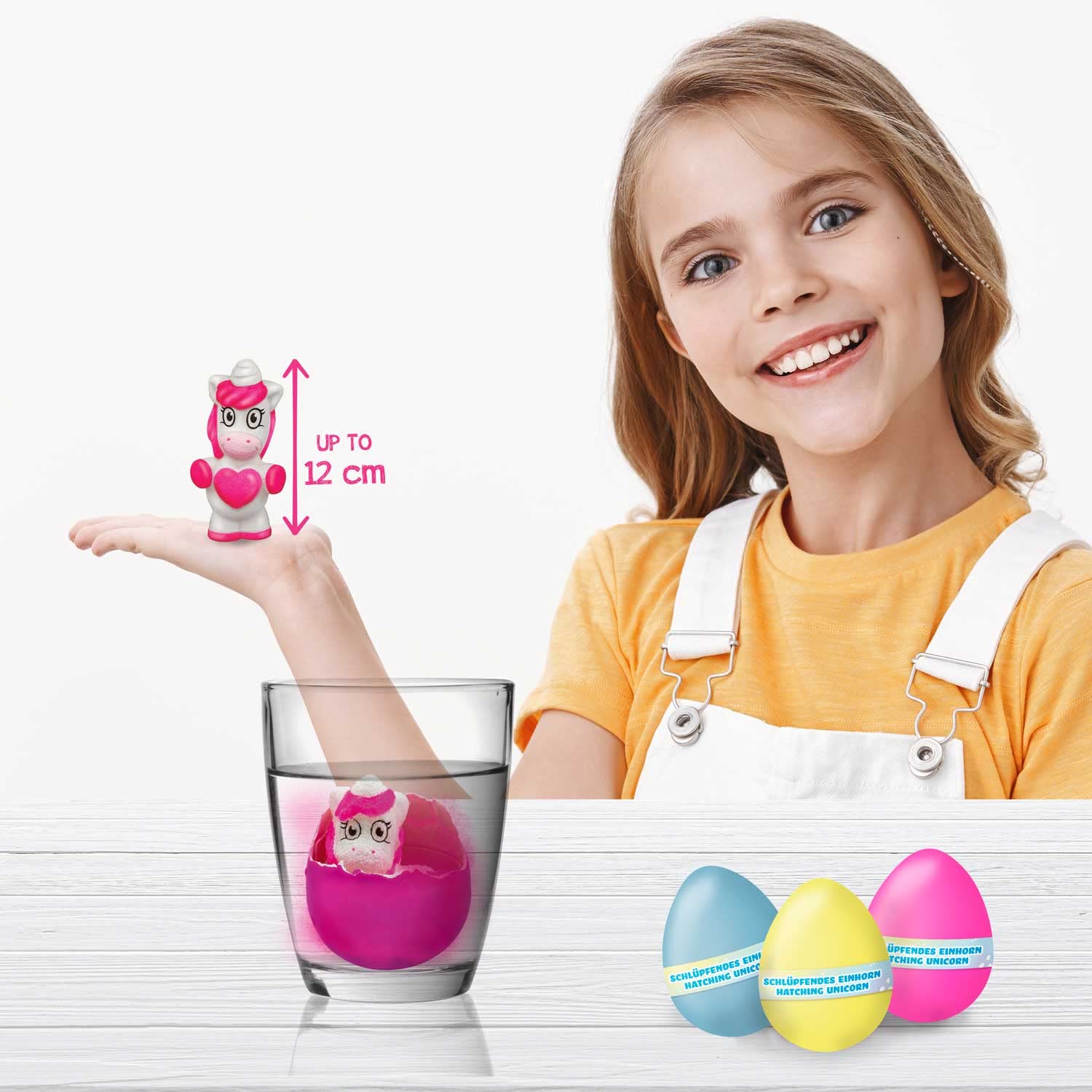 CRAZE MEGA EGG UNICORN, Confezione da 3 UnicornI che si schiudono in acqua, uova Unicorno che cresce nell acqua diversi modelli, giochi bambini uovo da cova, uovo di Pasqua unicorno.