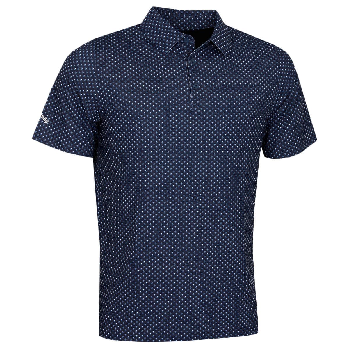 Callaway Polo da Golf Opti-Dri da Uomo con Micro Stampa, Facile da Pulire, Peaccoat., XL