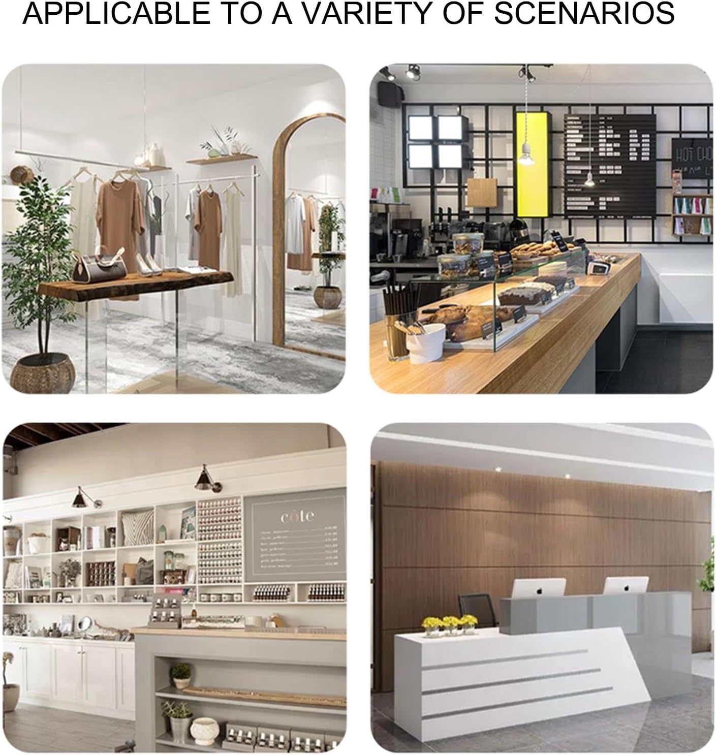 Front Desk Reception Counter,Modern Reception Desk with Lockable Drawer, Checkout Table Retail Counter for Checkout, Lobby, Beauty Salon, Home Office Desk(Multi-Colo