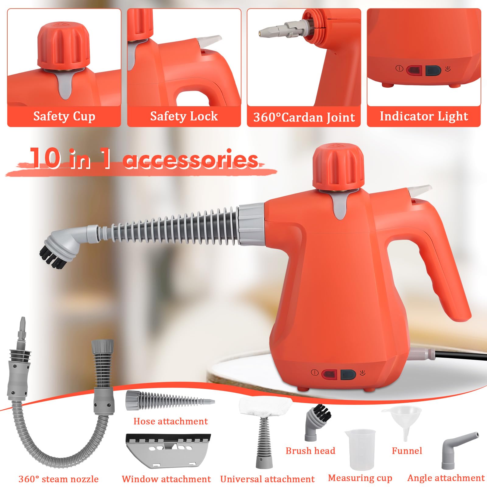 Nettoyeur Vapeur Portable 1500 W Avec Réservoir D'eau De 300