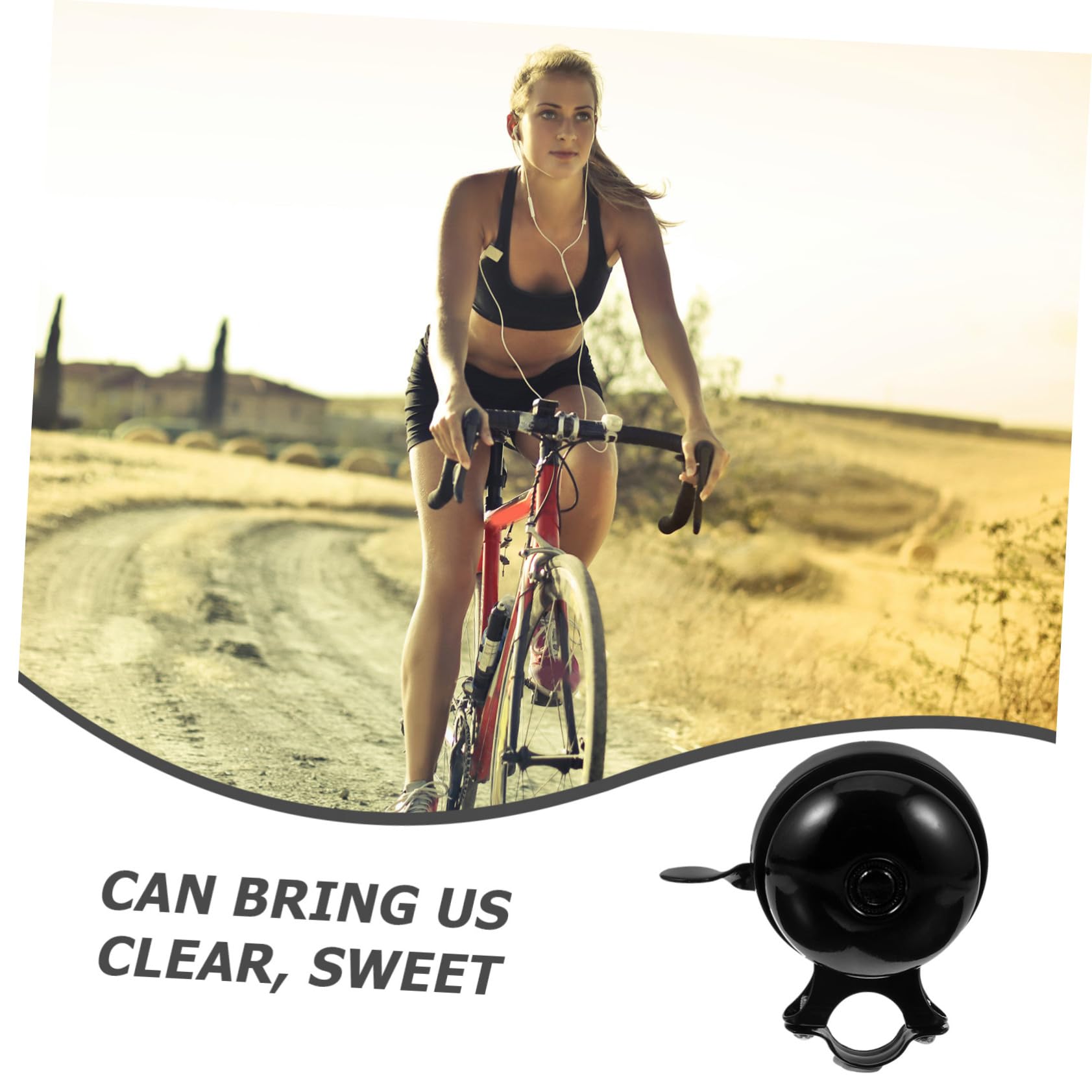 Toyvian Campana de Bicicleta Retro Campanilla de Ciclismo Campana Adulto Accesorios para Bicicletas Timbre de Ciclismo Universal Campanas Planchar Negro