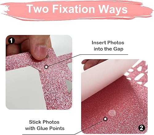 Miniatura 5 de Cartel de fotos de bebé de primer cumpleaños, 17 piezas de decoración de primer cumpleaños para niñas recién nacidas a 12 meses, pancarta de fotos