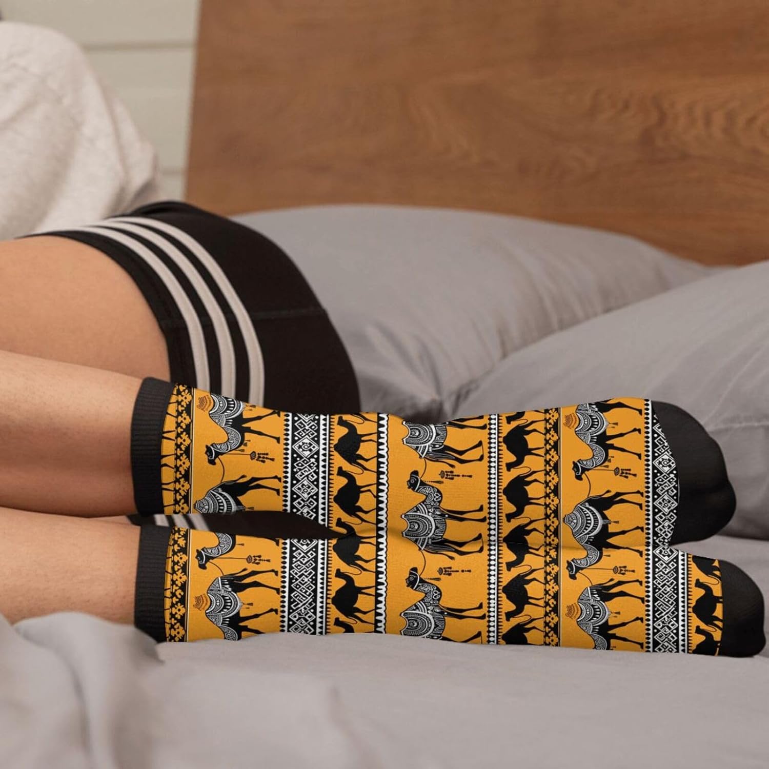 YISHOW Funny Novelty Crazy Crew Men's Women's Casual Dress Socks - Image 4