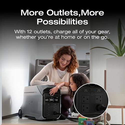 Station électrique portable EF EcoFlow DELTA Pro 3 avec panneau solaire de 400 W, batterie LFP de 4 096 Wh (Reconditionné) - 4