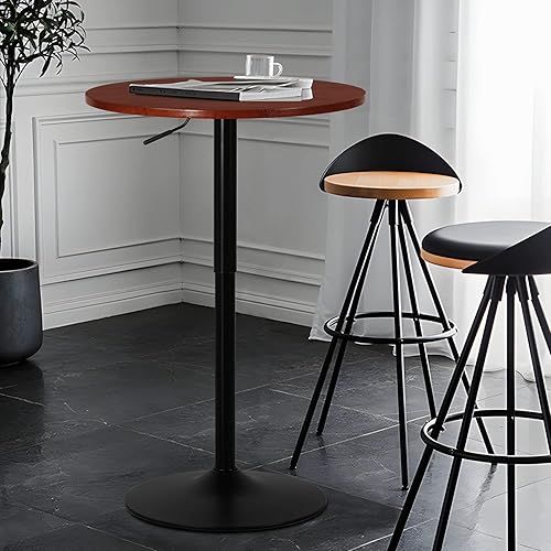 Miniatura 30 de MoNiBloom Mesa de pub bistro con barra redonda de 27.5 a 36 pulgadas, mesa de cóctel ajustable en altura con mesa de 23.5 pulgadas para comedor