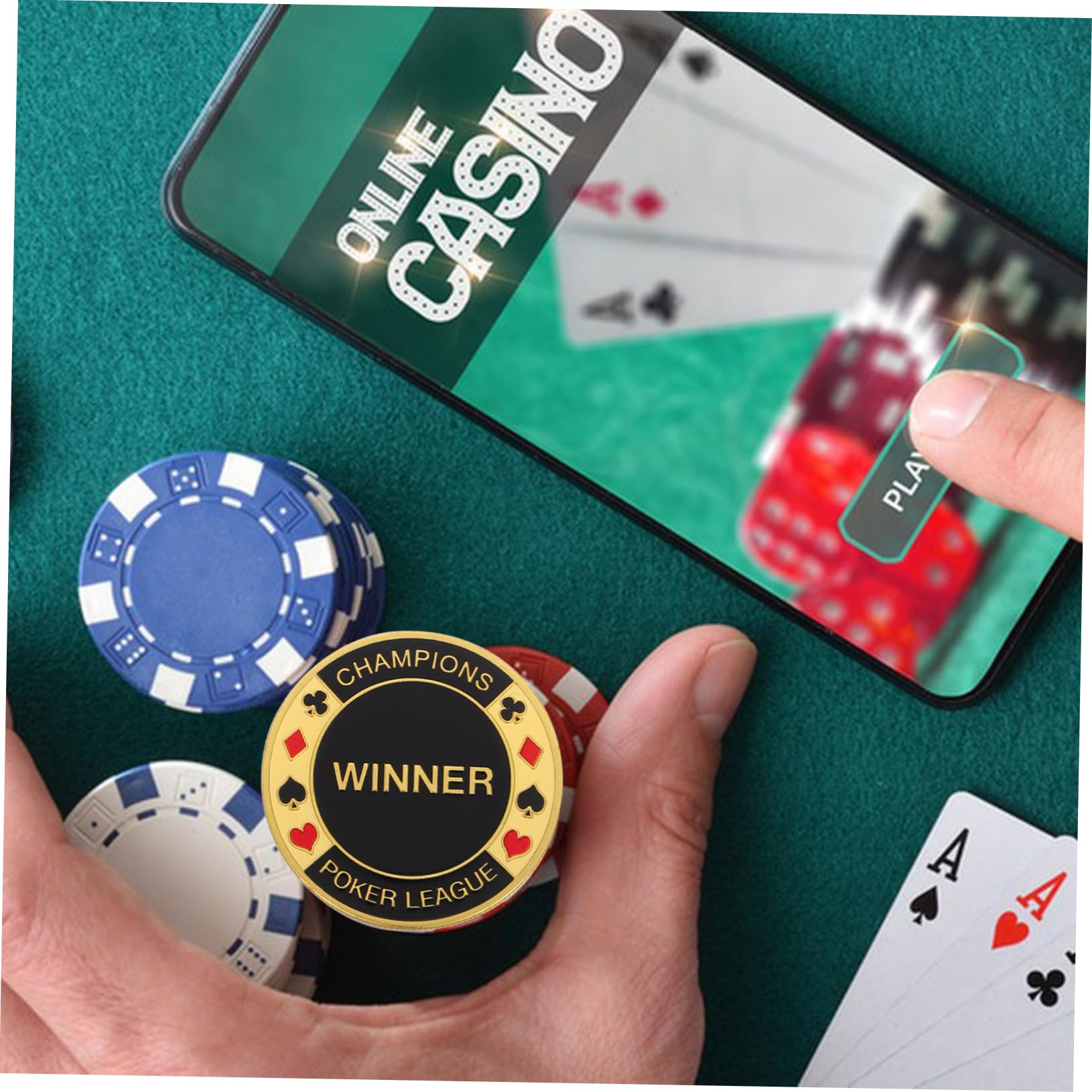 ibasenice Poker Card Press Metal Card Guard Lightweight Texas Hold Em Game Accessory Collectible Souvenir Coin for Men - Image 4