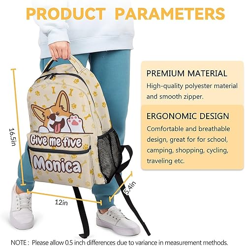 Vista 2 de Mochila escolar para perros para niñas y niños, mochila de 16 pulgadas para estudiantes y adolescentes, mochilas de gran capacidad para la escuela