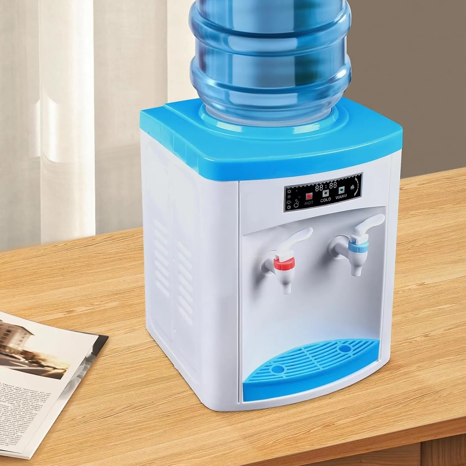Dispensador de agua fría y caliente eléctrico 550 W para garrafas 4,5–18,9 L – compacto de mesa (sin cubo)