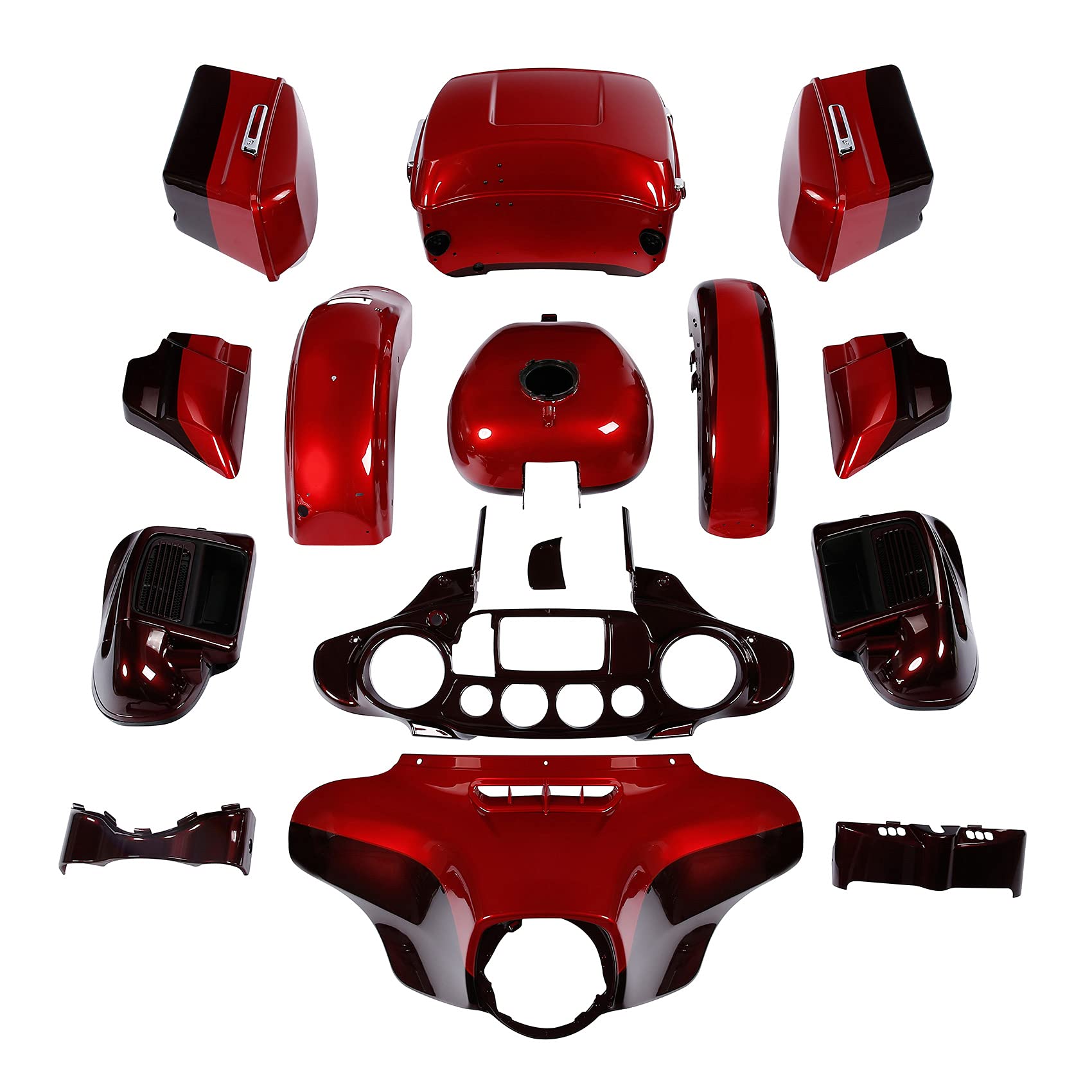 Buy Wicked Red & Twisted Cherry Motorcycle Body Fairing kit for Harley Electra Glide and Ultra