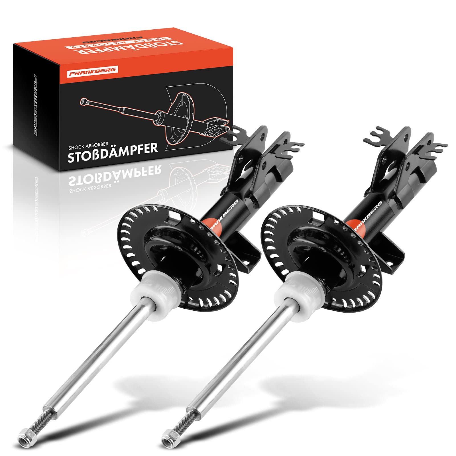 Frankberg 2 x Shock Absorbers Front Axle Compatible with M.u.l.t.i.v.a.n V 7EF 7EM 7EN 7HF 7HM 7HN Transporter V 7EB 7EJ 7HB 7HJ 7EA 7EH 7HA 7HH 7JD 7JE 7JL 7JY 7JZ Replace # 3333358032