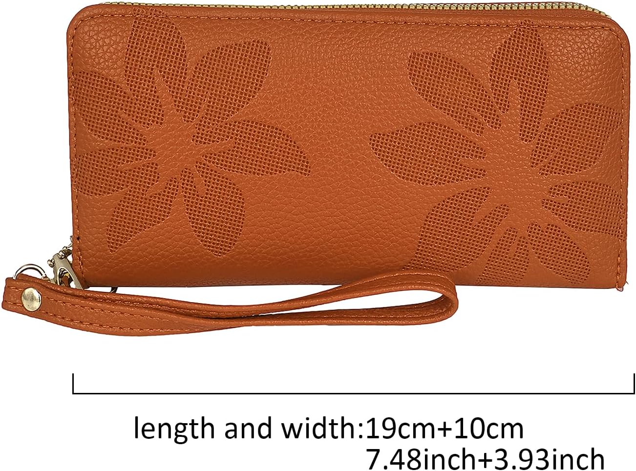 Women's Large Capacity Wallet,Multi-Functional Purse with Card Holder & Wrist Strap for Daily Use (brown) image 3