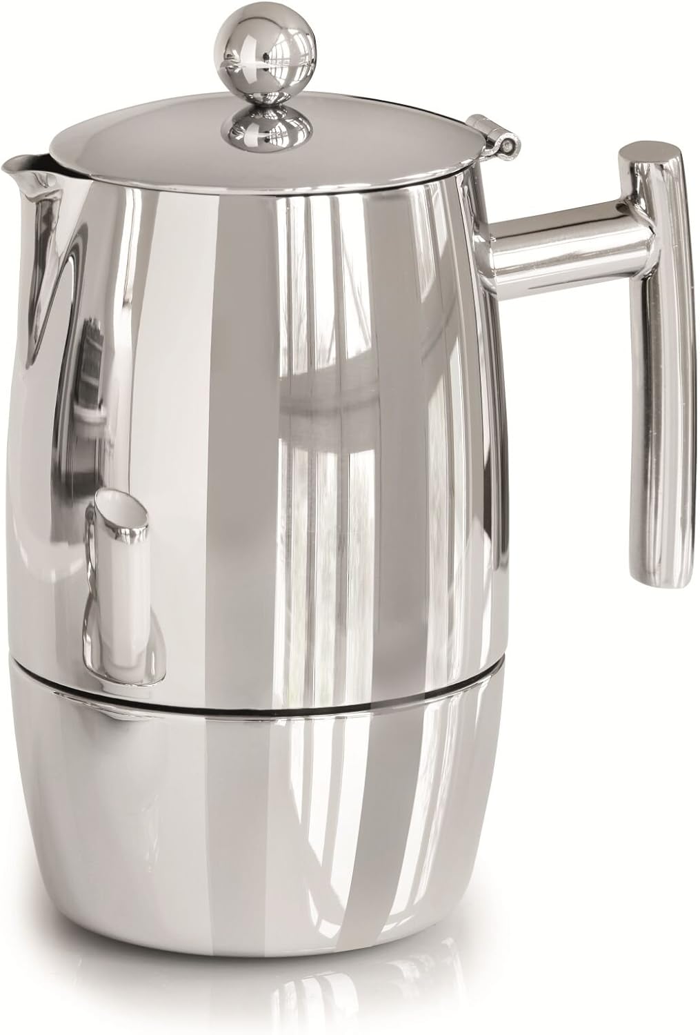 Weis Espresso Percolator Exclusiv for 3 Cups, Stainless Steel, Silver, 8 x 8 x 16 cm