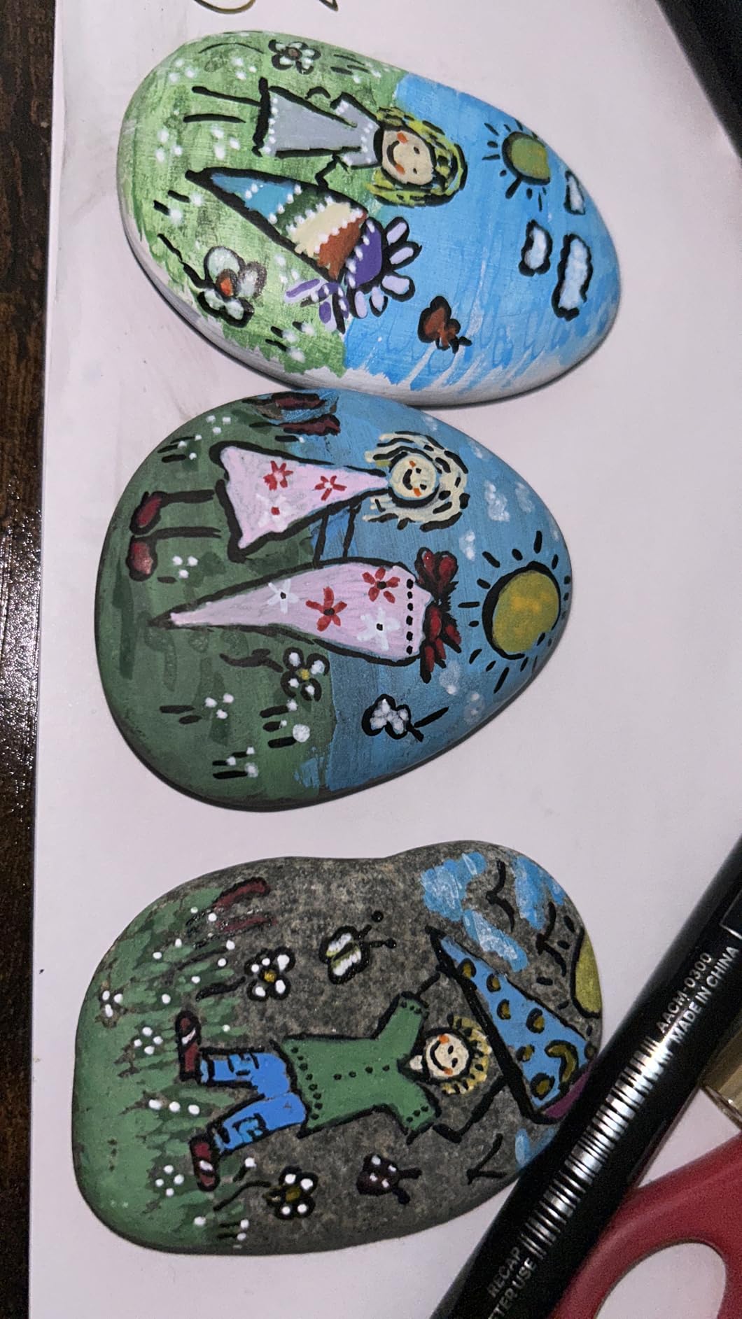 LSRVNM 14 Steine Zum Bemalen - 5-8cm Glatte Kiesel Für DIY Kunst & Deko