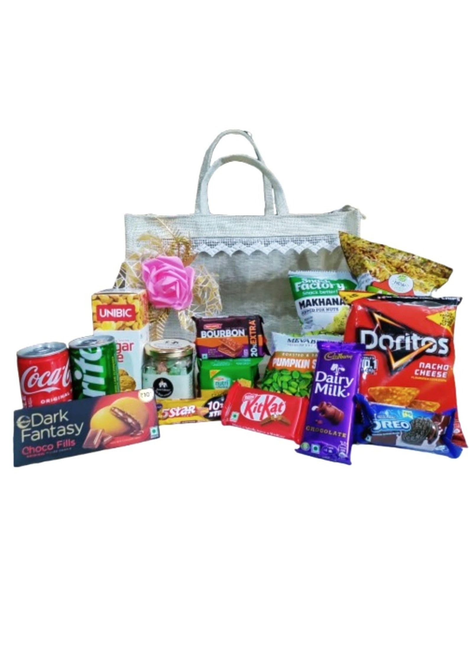 Food Library The Magic Of Nature Premium Welcome Gift Hamper Basket for Guests | Assorted Snacks Chocolates Beverages Combo | Perfect for Hotel Room Gifting Corporate Diwali Birthday Anniversary Festival Gift Set. 3