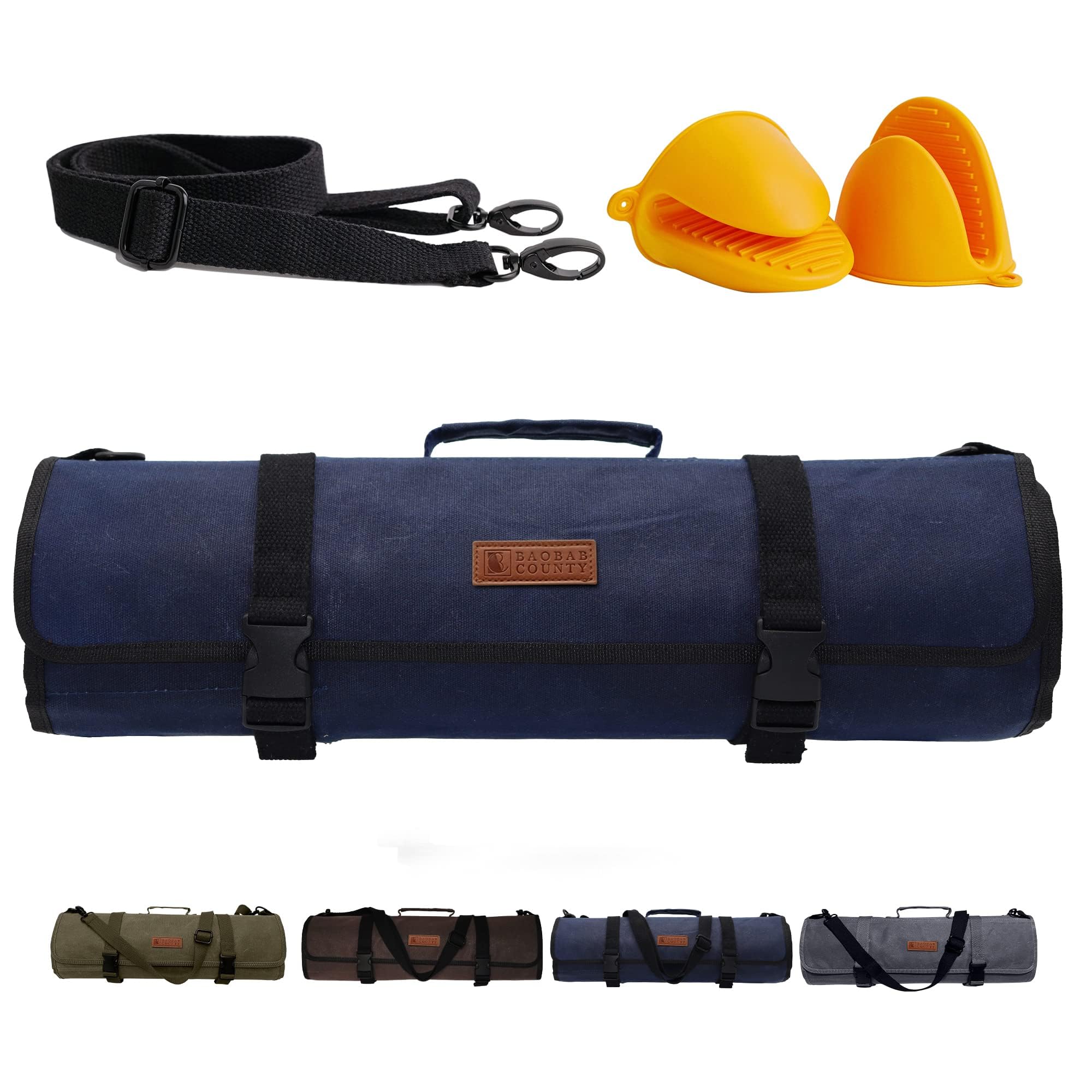 Knife Roll Bag (Navy Blue)
