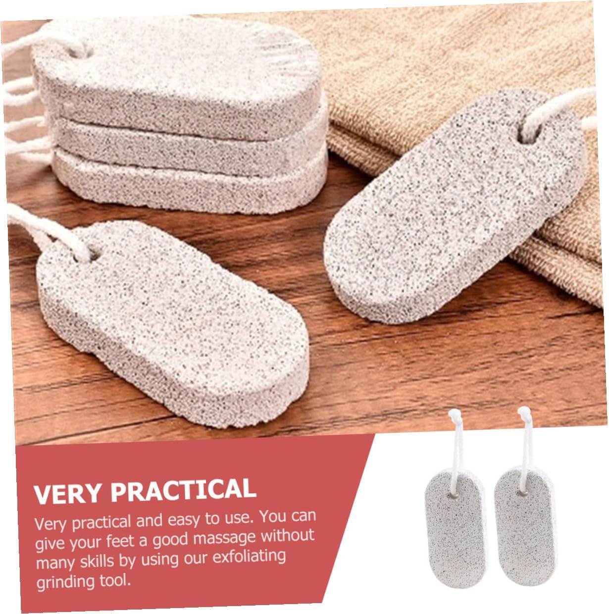 COLLBATH 20PCS Volcanic Pumice Stone Foot File Lightweight Foot Rasp Callus Remover Pedicure Tools for Dead Skin Exfoliating and Care Easy to Hold Compact Design