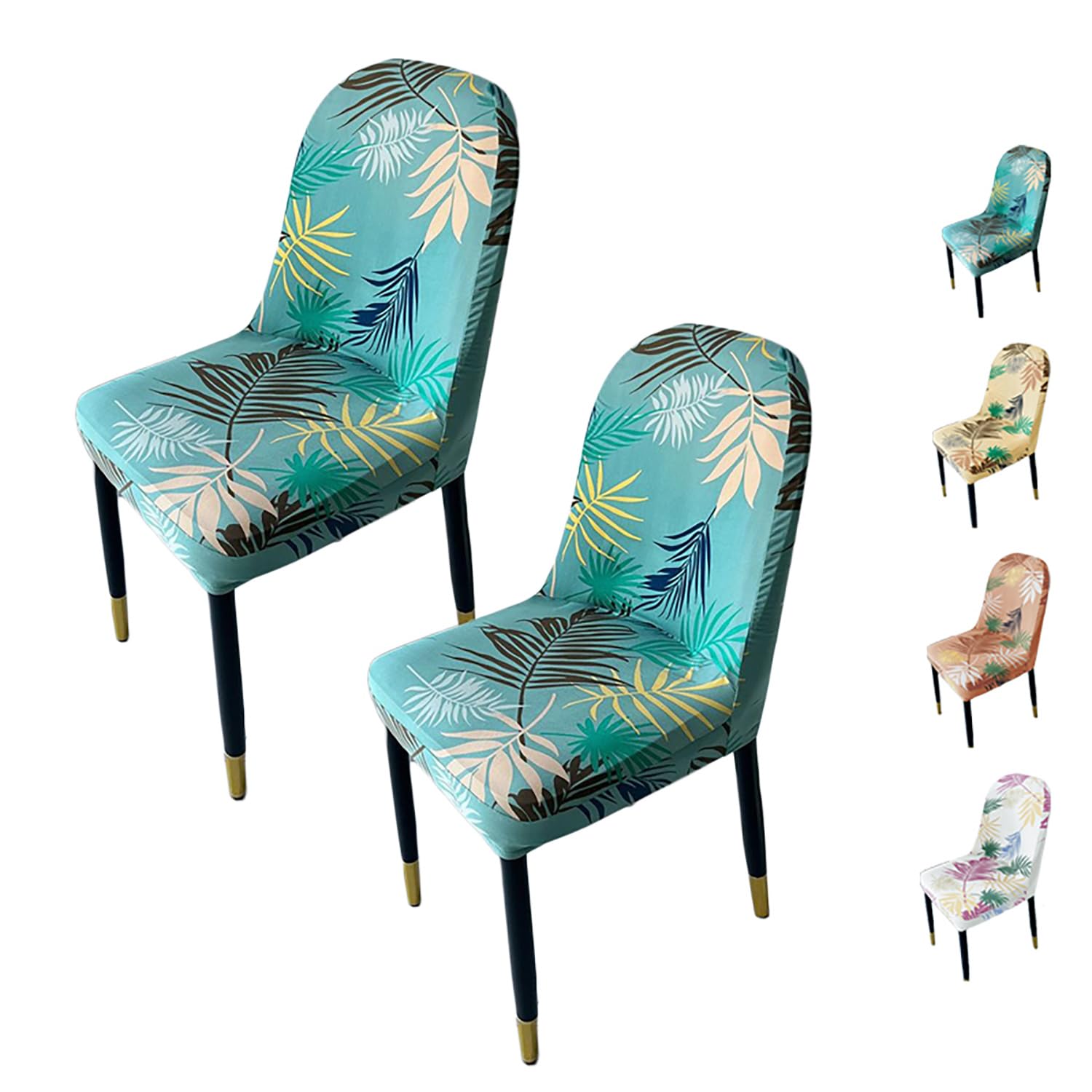 Housse de chaise Parsons imprimé tropical extensible lavable pour rénover vos sièges