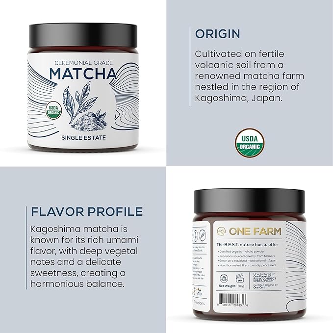 Té Verde Matcha Orgánico en Polvo, 20 Porciones, Envase de Vidrio miniatura 4