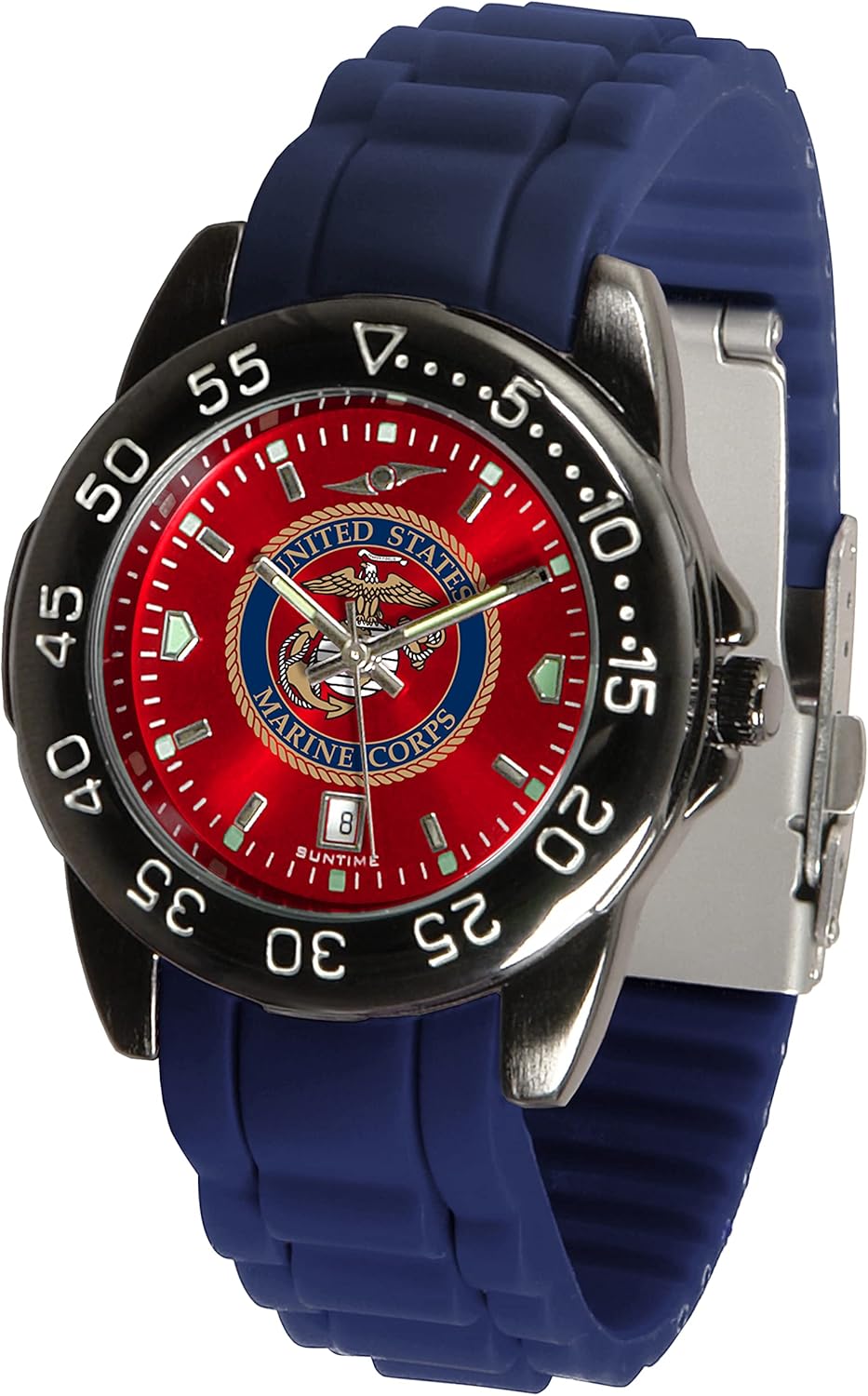 SunTime Men's U.S. Marines Fantom Sport AC Silicone Band Watch