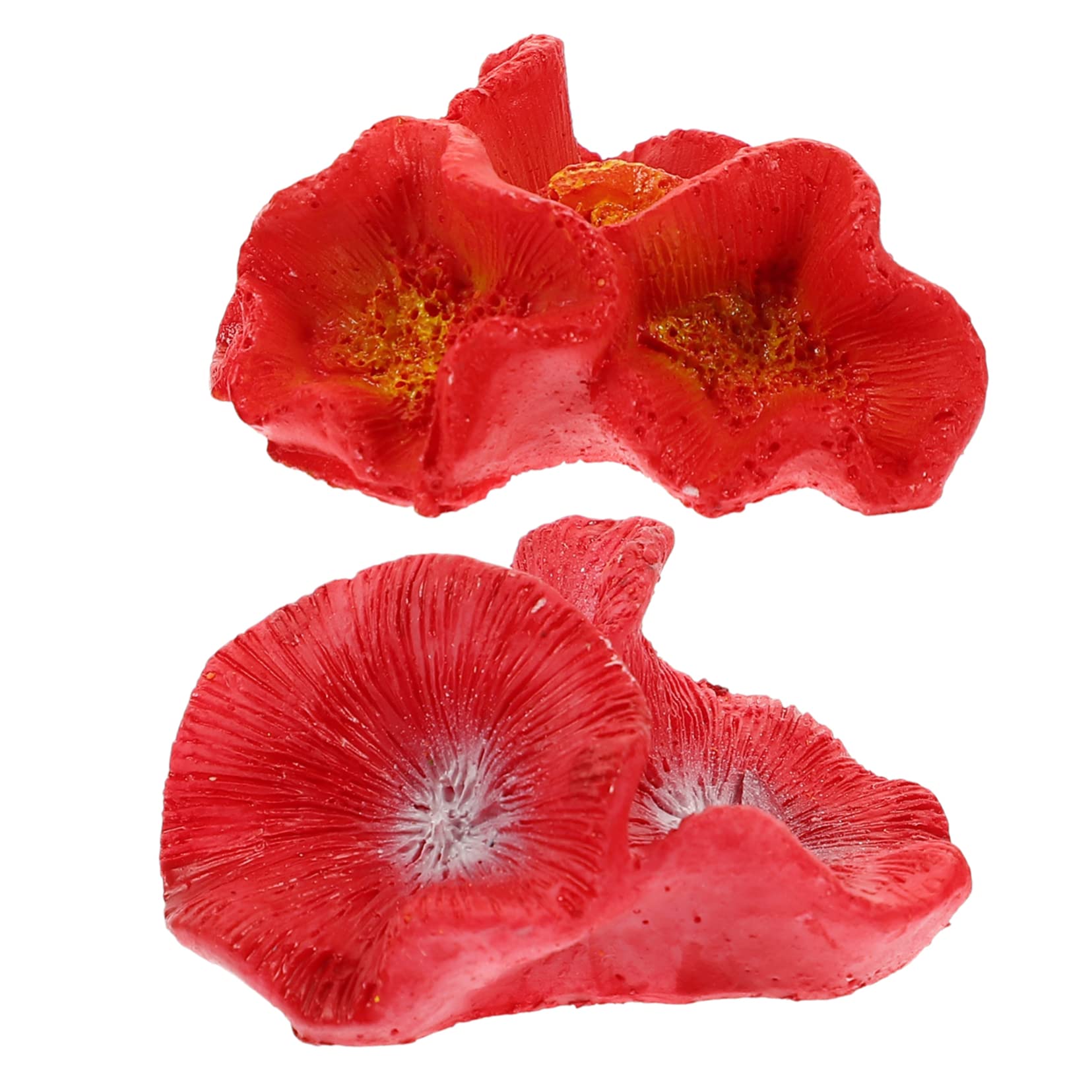 BCOATH 2Pcs Coral Decoration for Fish Tanks Realistic Aquarium Hideout Accessory Floating Coral Plants Safe for Fish for Home and Office Aquariums