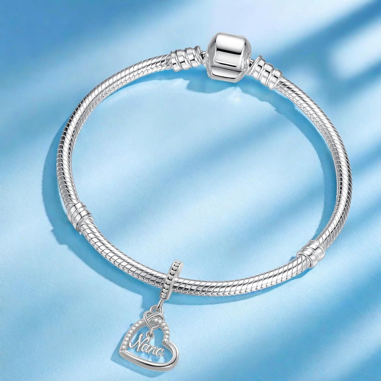 Nana Dangle Charm Cubic Zirconia Bead Compatible With Pandora Bracelet Gift Women - Image 3