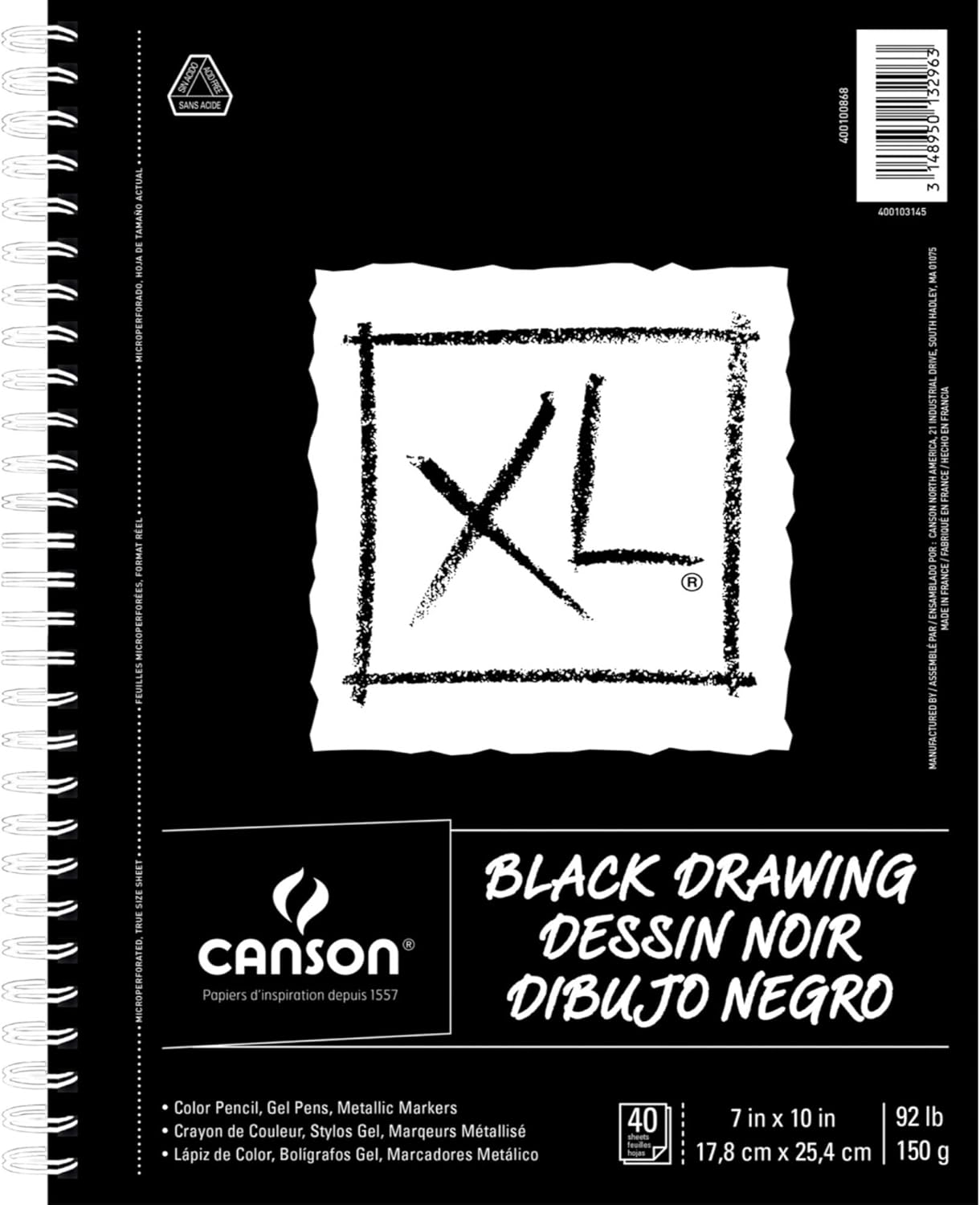 Canson XL Black Drawing Pad Amazon.ca Home