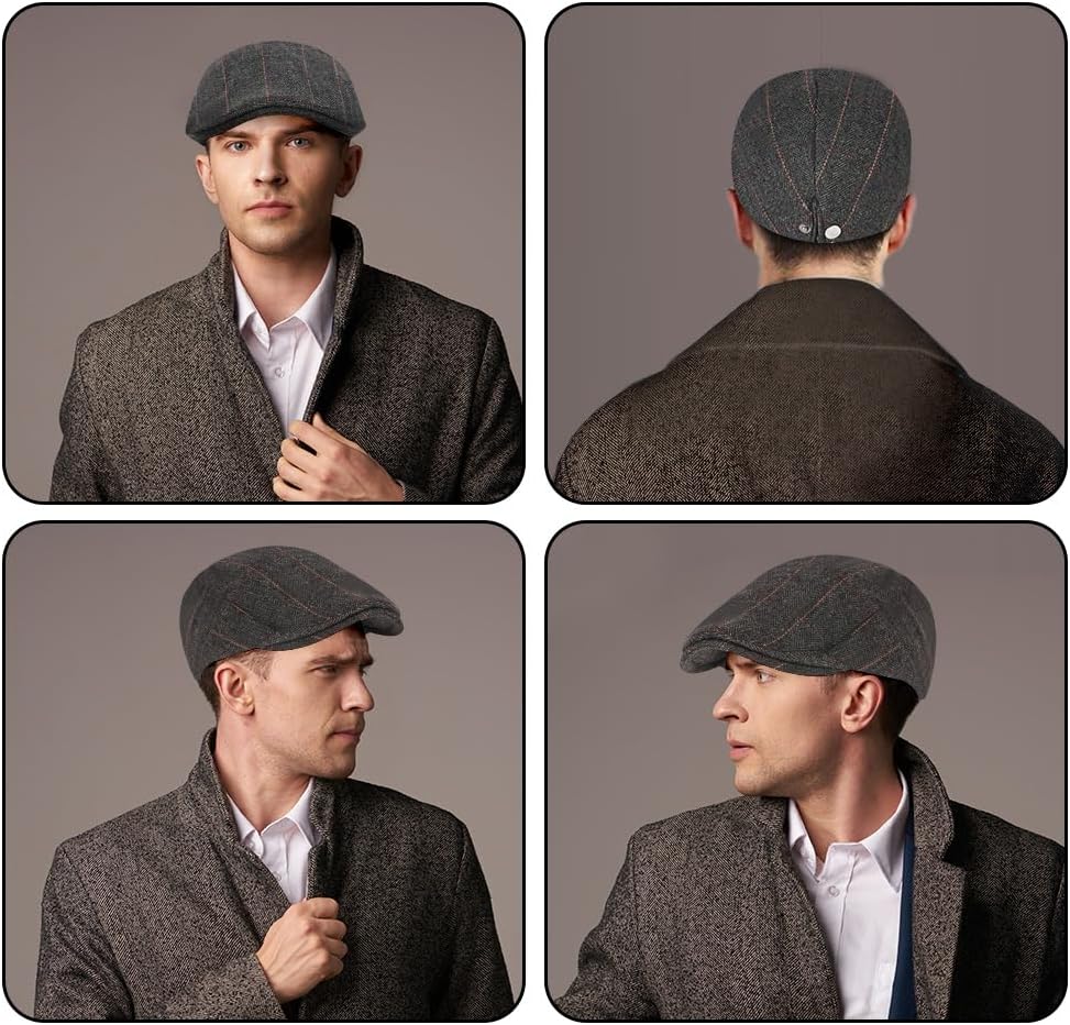 Kariban Flat cap/pet voor heren - zwart - katoen - basic hoofdmaat 58 cm | Fun en Feest