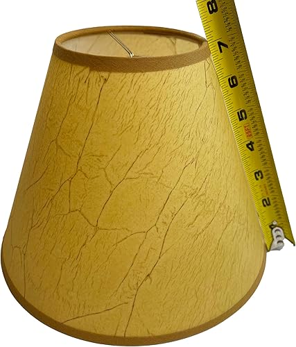 Miniatura 4 de Pantalla de lámpara con clip de papel rústico y agrietado aceitado para manualidades, 9 pulgadas