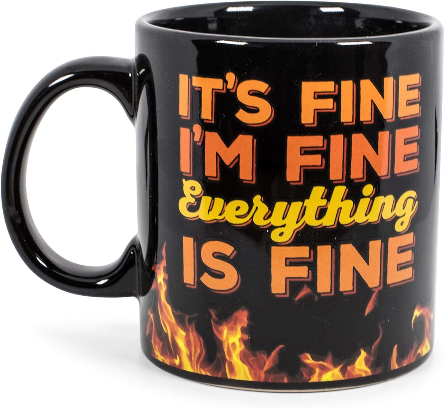 It's Fine 20-Ounce Oversized Ceramic Coffee Mug | Large Coffee Cup | Funny Coffee Mug | Drinkware For Coffee, Tea, Hot And Cold Beverages